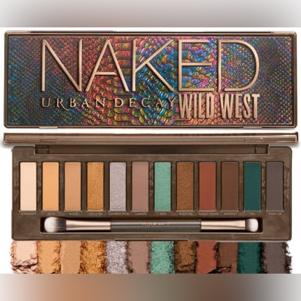 Urban Decay Wild West Eyeshadow Palette with Gold and Green Hues